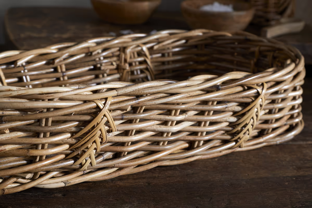 Nkuku - Bersama Rattan Bread Basket - Natural