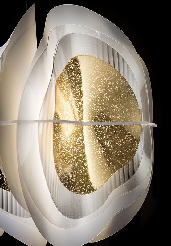 Slamp - Fiordlys Suspension Lamp - Round - Gold