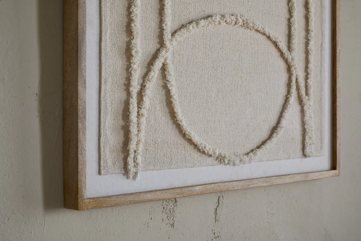Nkuku - Mauri Frayed Wall Art - Neutral