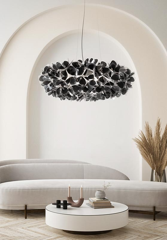 Slamp - Clizia Suspension 130 Lamp - Mama Non Mama Black - Black Wire