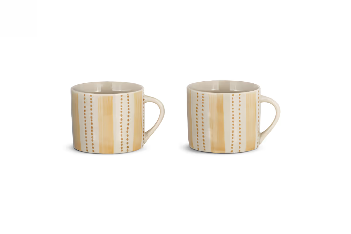 Nkuku - Patthar Mug - Cream & Sand - Small (Set of 2)