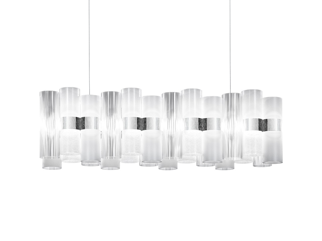 Slamp - La Lollo Linear Suspension Lamp - 100 - White