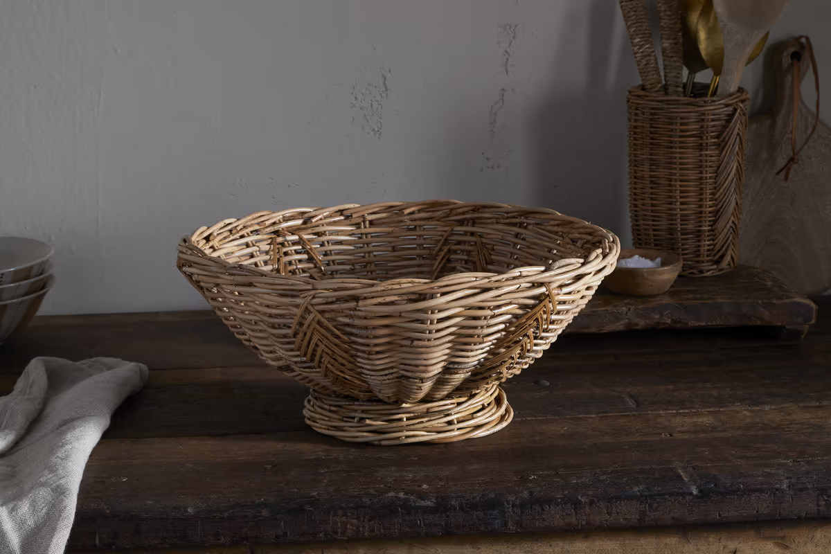 Nkuku - Bersama Rattan Fruit Bowl - Natural