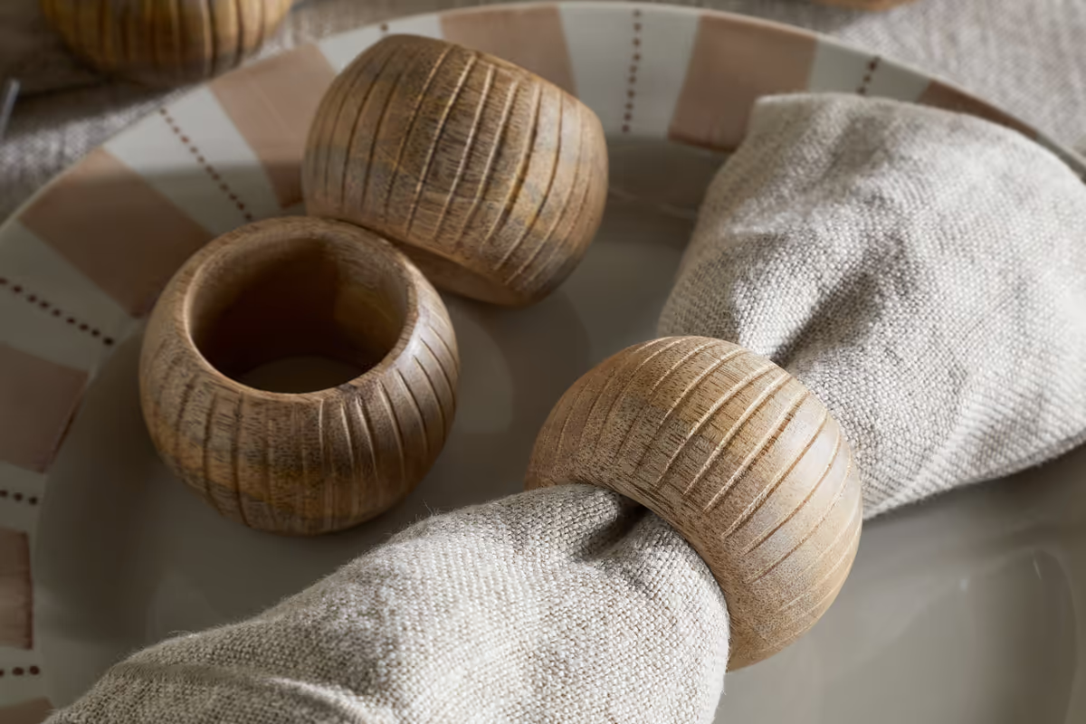 Nkuku - Vivan Napkin Rings - Natural - Set of 4