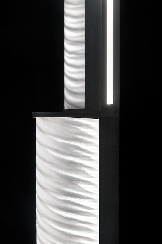 Slamp - Modula Floor Lamp - Black/Plissé