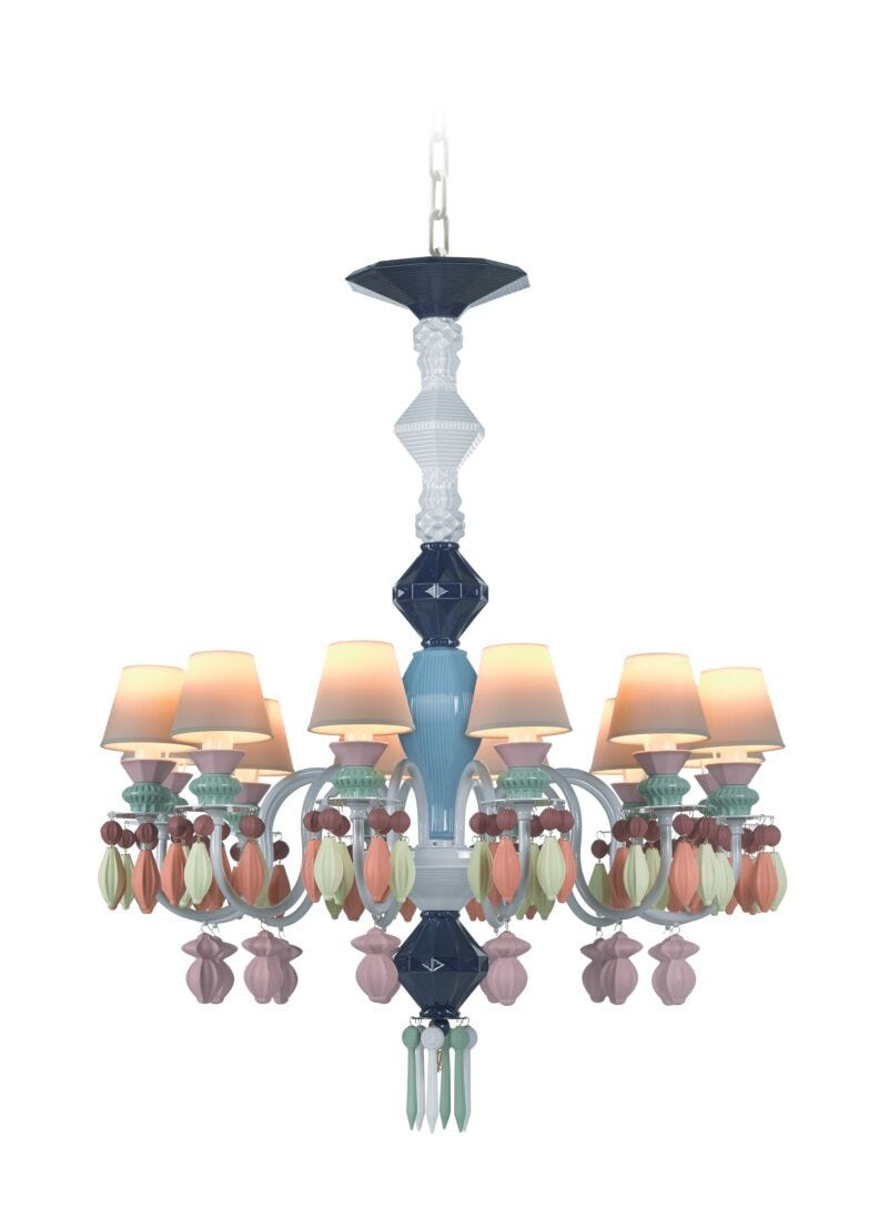 Lladró - Belle de Nuit 12 Lights Chandelier - Multicolor