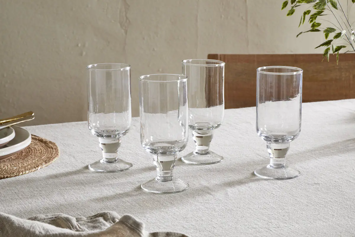 Nkuku - Sooraj Large Glass - Clear - (Set of 4)