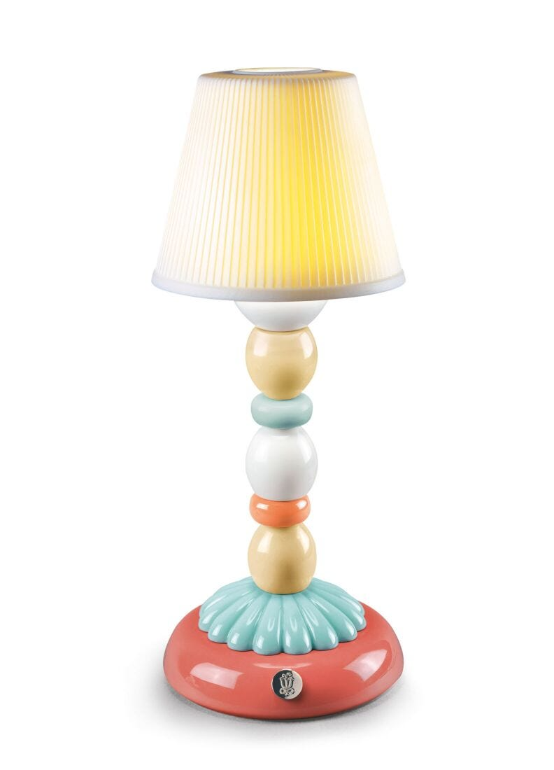Lladró - Palm Firefly Table Lamp - Pale Blue