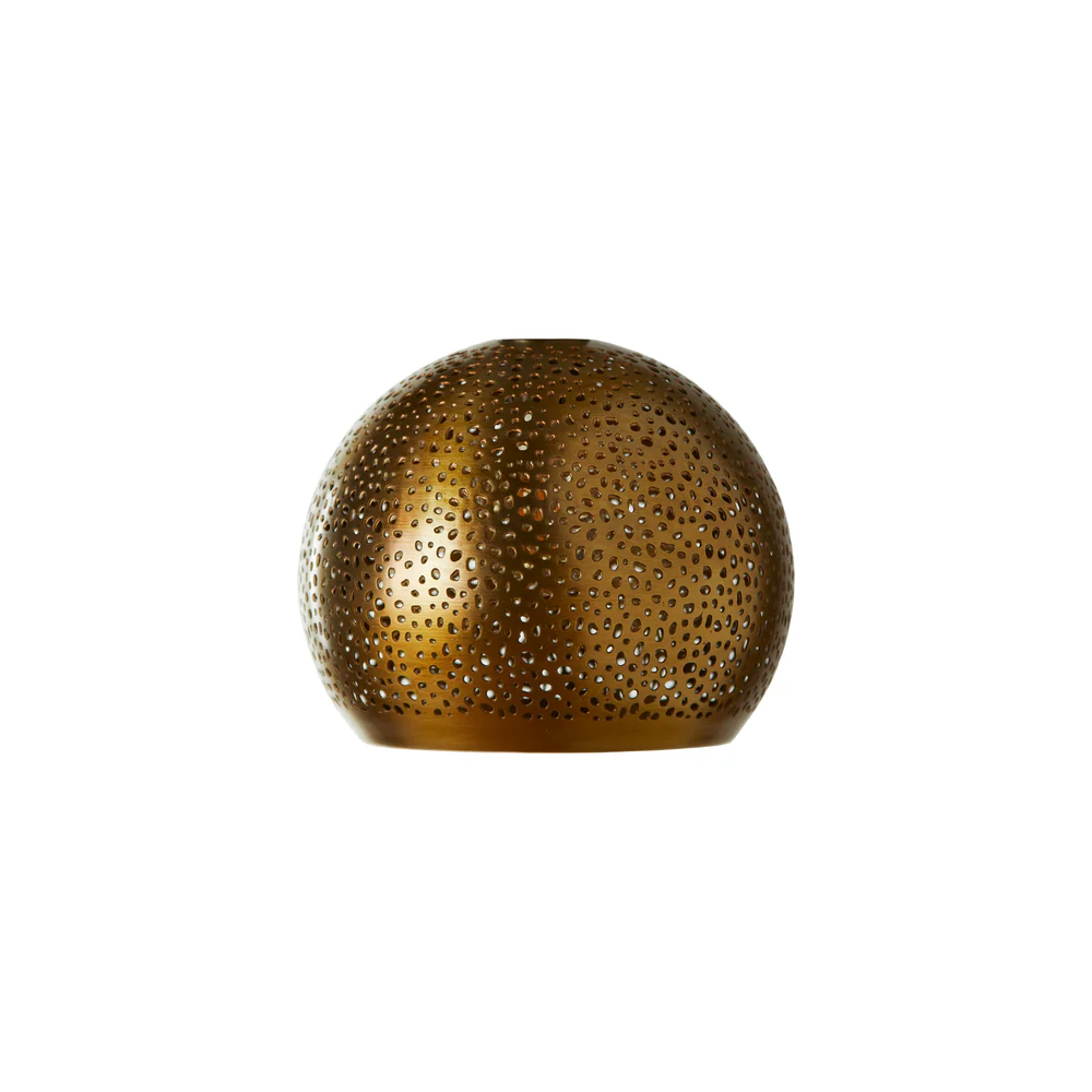 Pooky - Perforated Mundo Pendant Light Shade - Brass