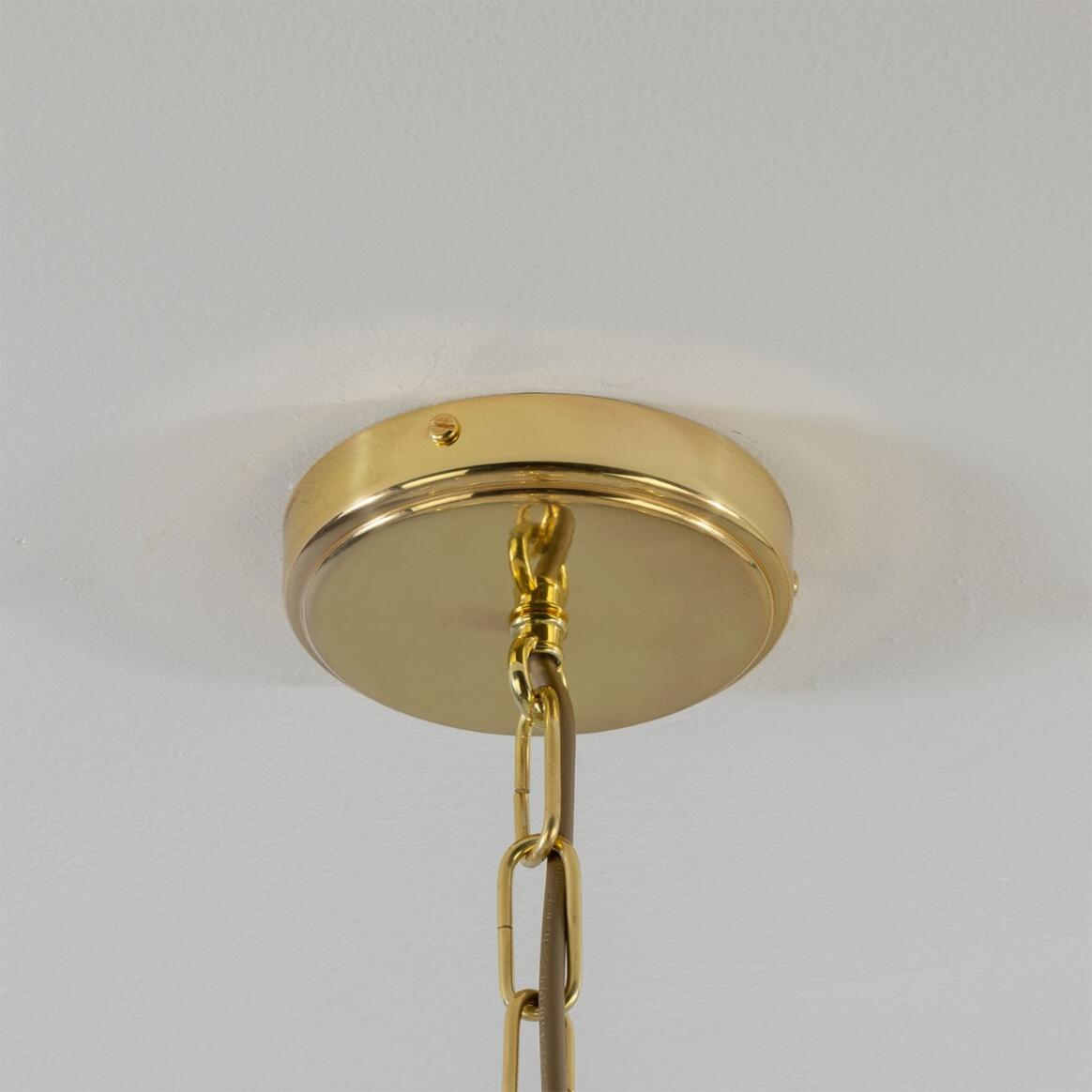 Mullan Genoa Eight Light Prismatic Glass Chandelier 109cm IP20 - Polished Brass Finish