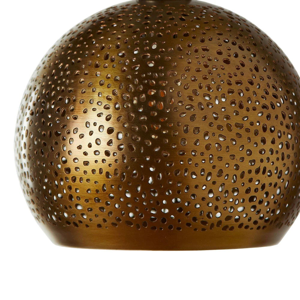 Pooky - Perforated Mundo Pendant Light Shade - Brass