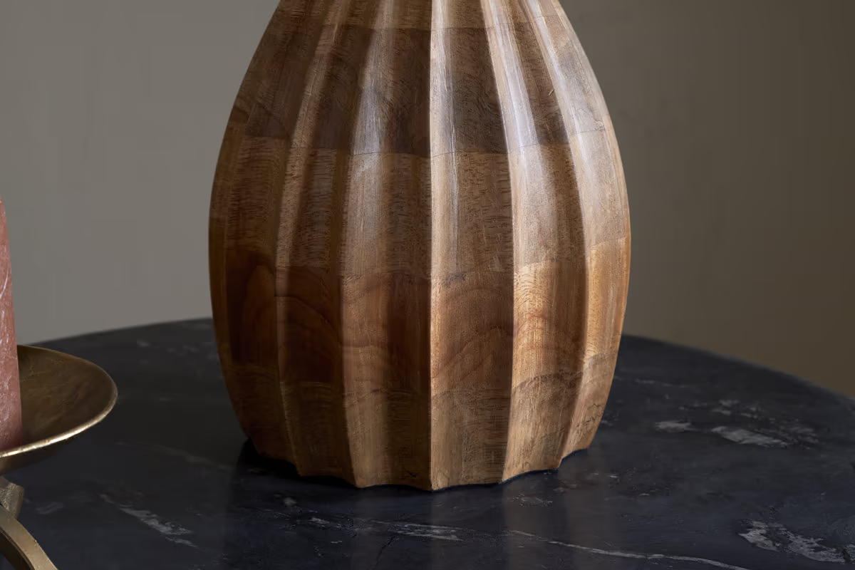 Nkuku - Awaa Mango Wood Bedside Table Lamp - Natural