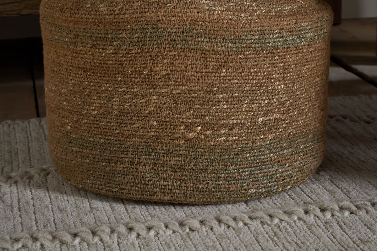 Nkuku - Rana Tall Basket - Natural & Moss