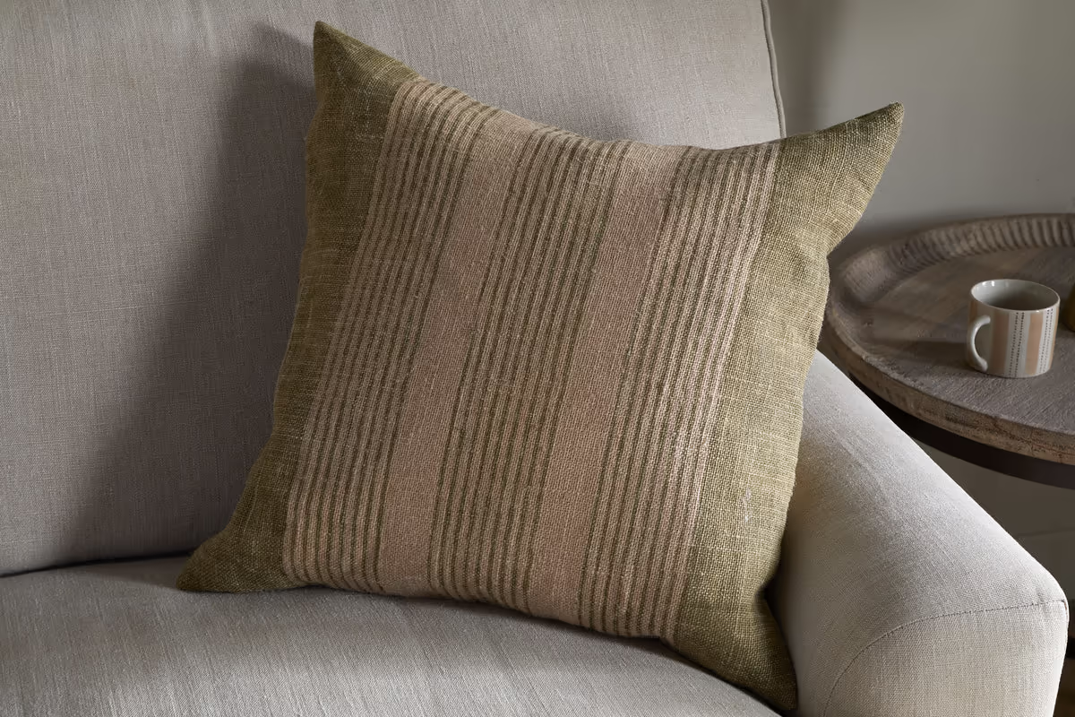 Nkuku - Eesha Jute Cushion Cover - Sage Green - 50 x 50cm