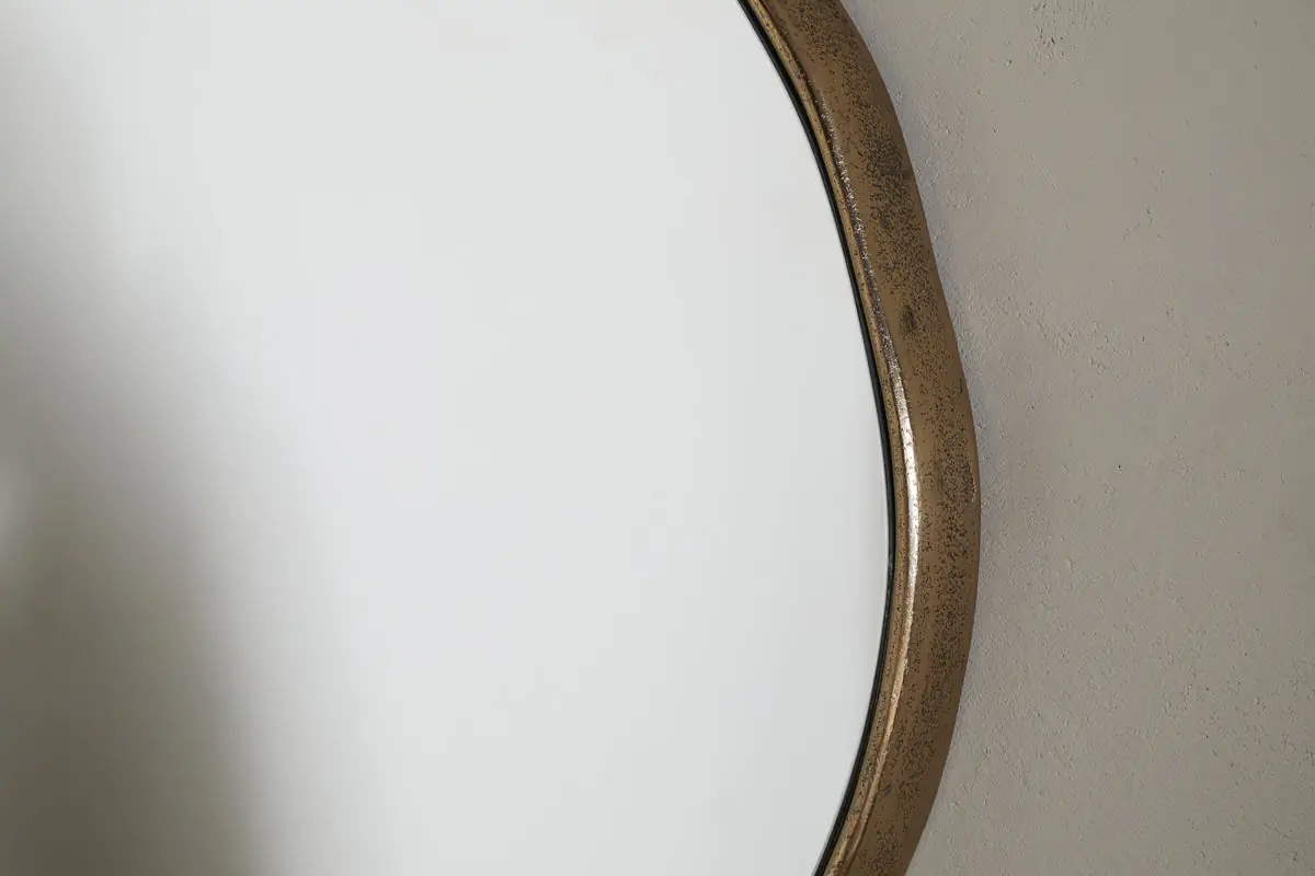 Nkuku - Mchanga Organic Shape Mirror - Antique Brass