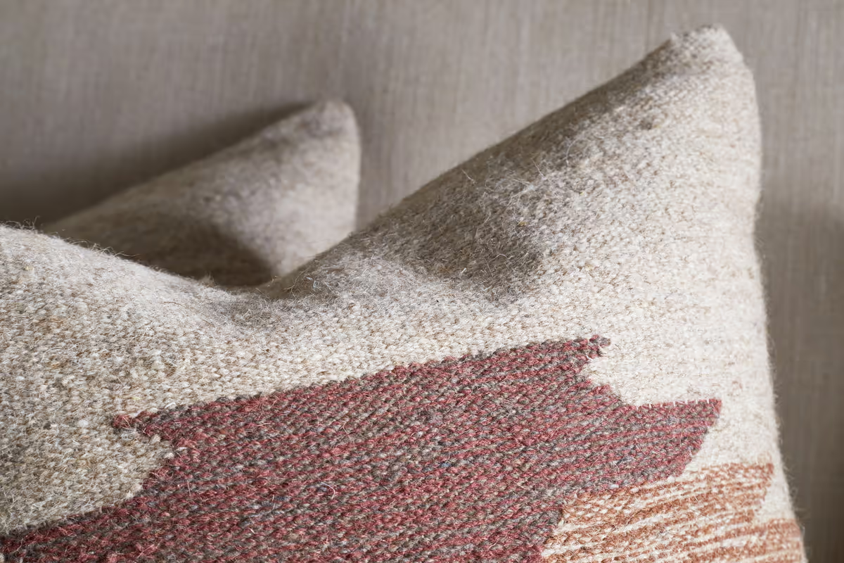 Nkuku - Kabir Wool Cushion Cover - Rust - 60 x 40cm
