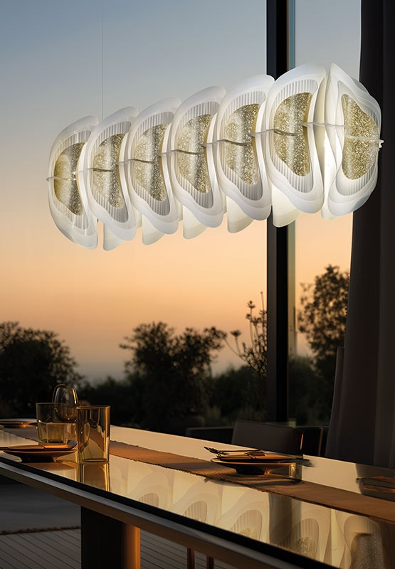 Slamp - Fiordlys Suspension Lamp - Linear - Gold