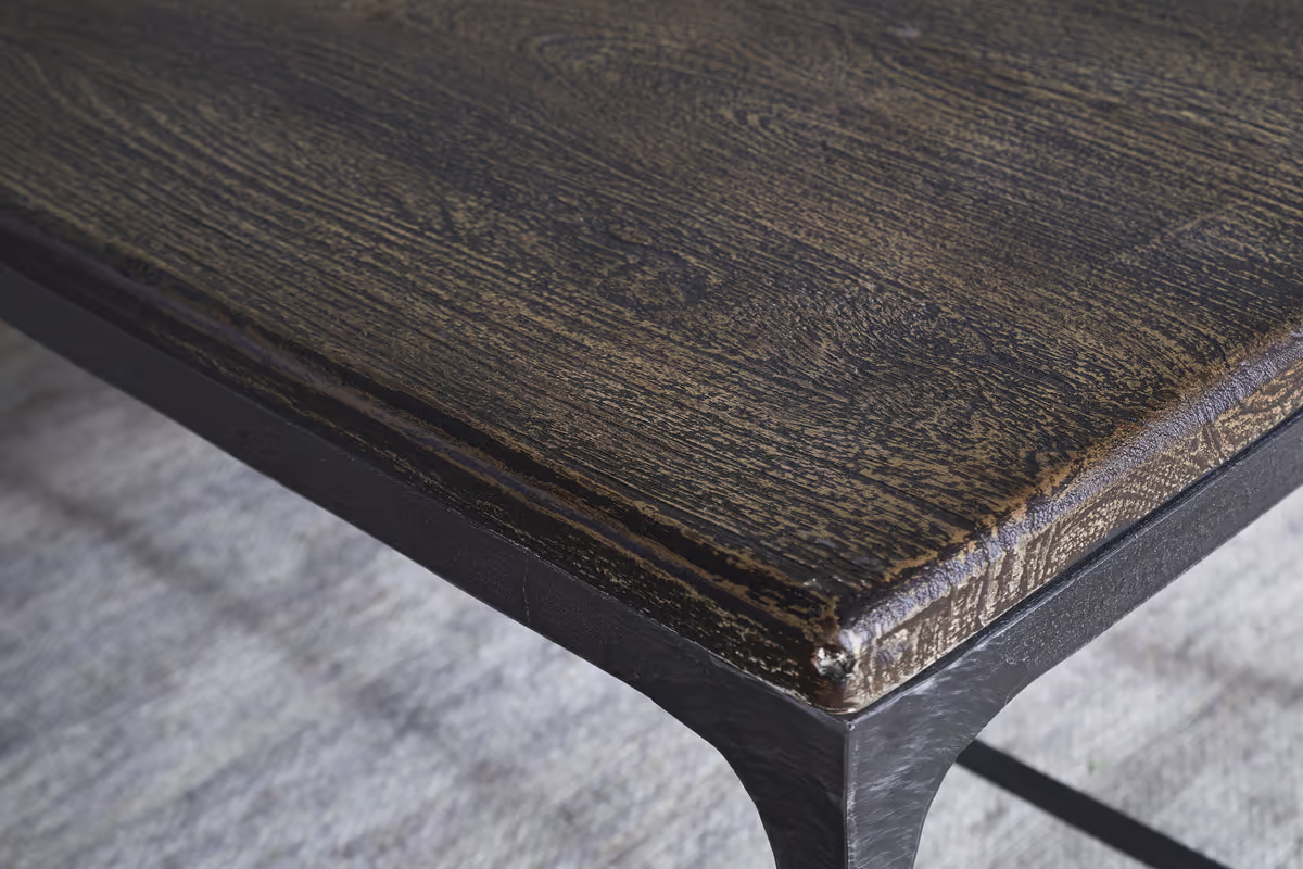 Nkuku - Sita Reclaimed Wood & Iron Coffee Table - Chocolate Brown