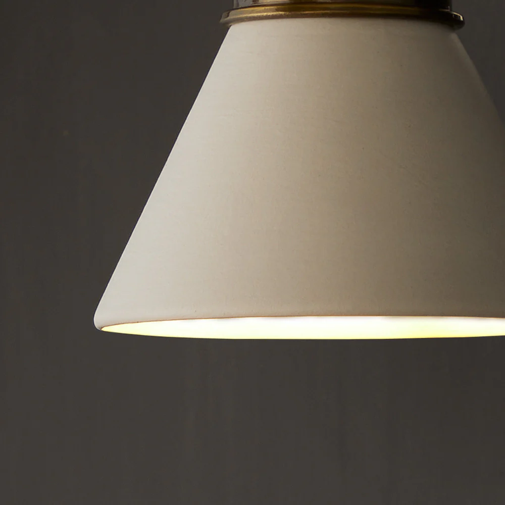Pooky - Flora Ceramic Pendant Light Shade - Natural Plaster