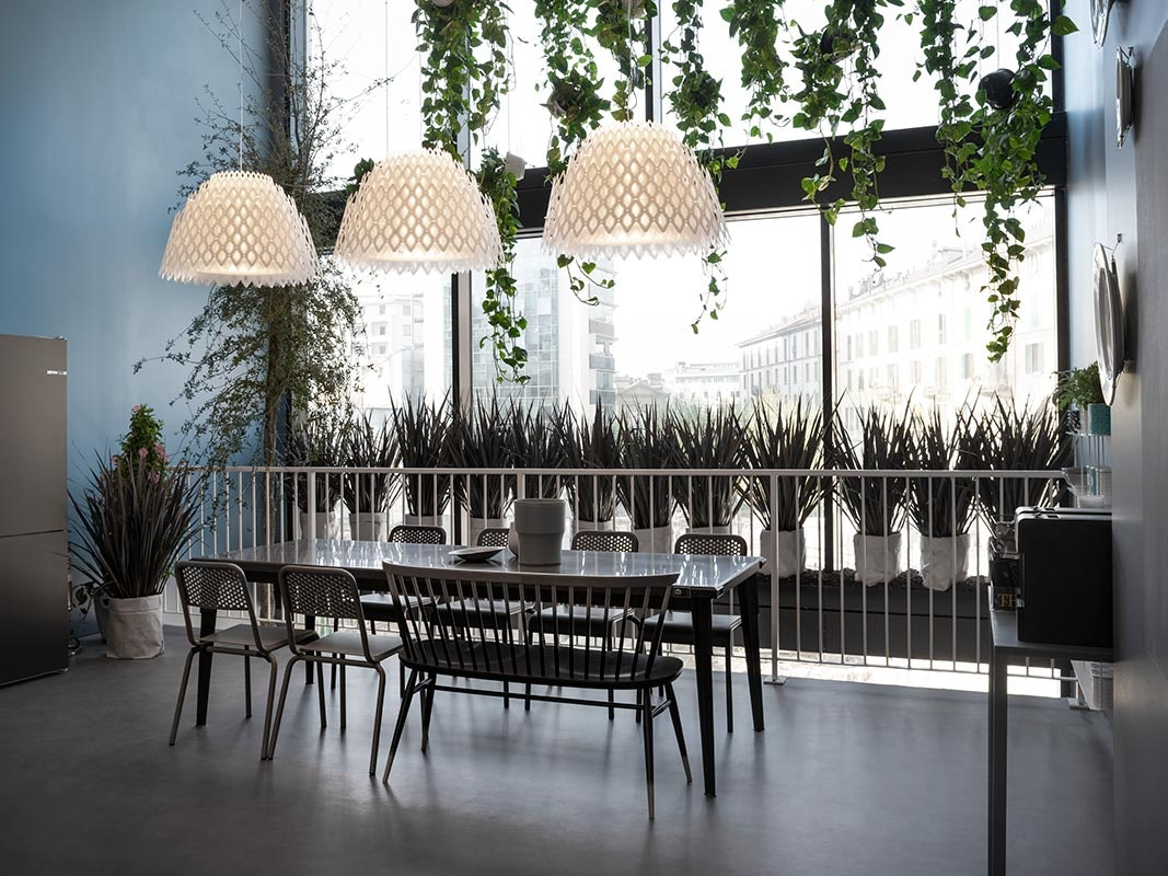Slamp - Half Charlotte Suspension Lamp - White