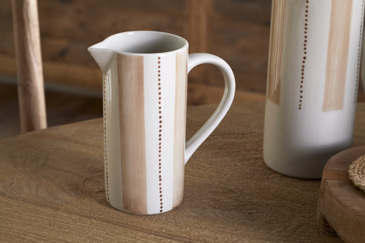 Nkuku - Patthar Jug - Cream & Clay - Small