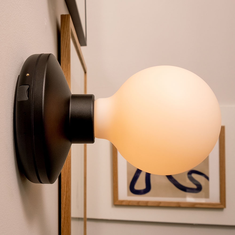 Humble Lights - Bee Wall Light Black Frosted