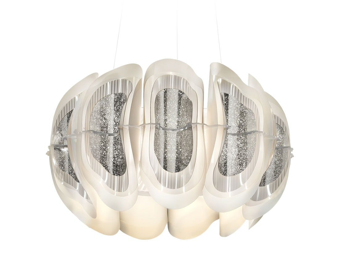 Slamp - Fiordlys Suspension Lamp - Round - Silver