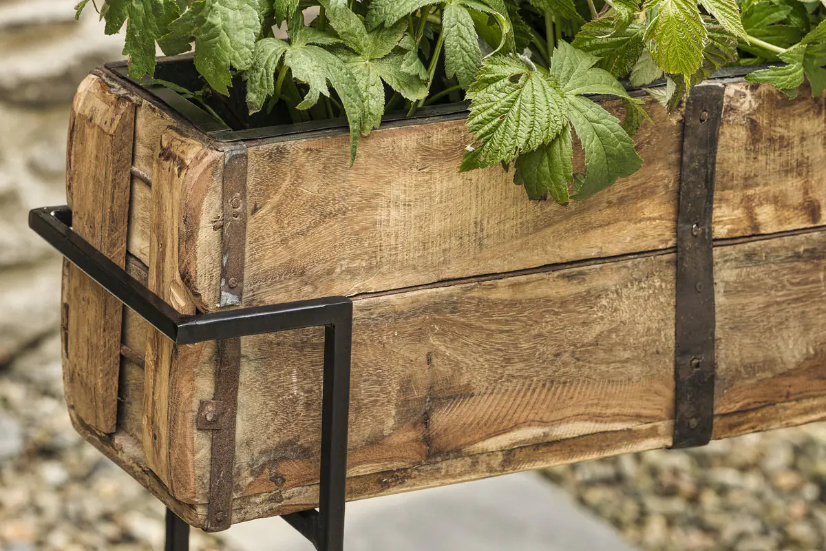 Nkuku - Amazzi Indoor Planter Stand - Natural & Black - Small