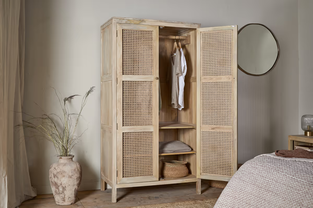 Nkuku - Kanz Mango Wood Wardobe - Natural