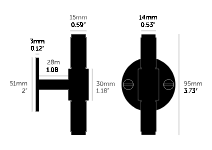 Buster & Punch - T-Bar Cross - Plate - Black