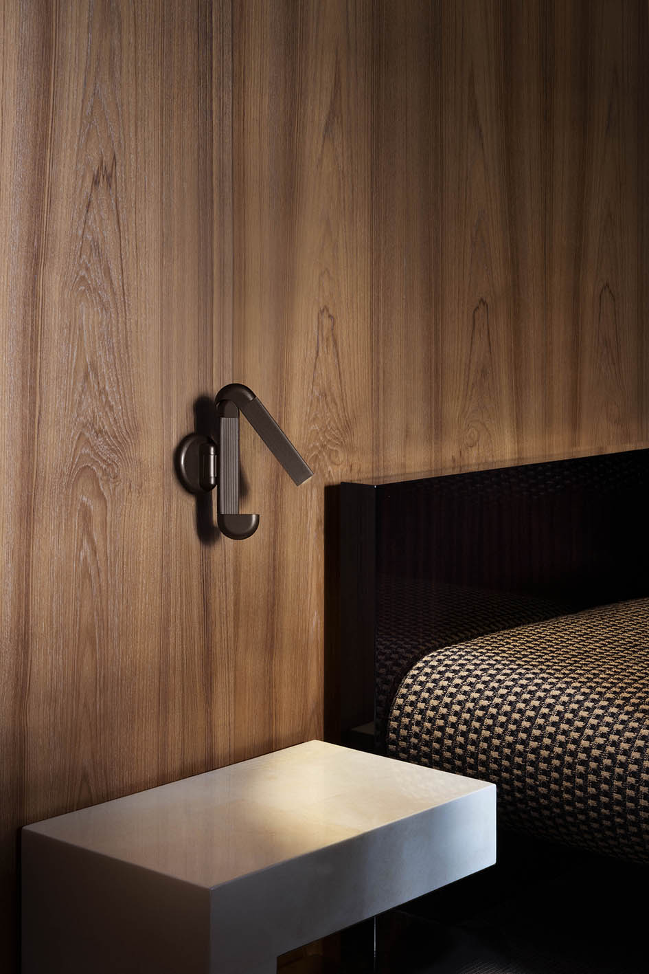 Contardi Picchio Wall Light - Brushed Bronze Frame Without Leather - Remote Driver