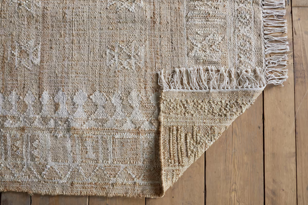 Nkuku - Aqil Jute & Cotton Rug - Natural - 200 x 300cm