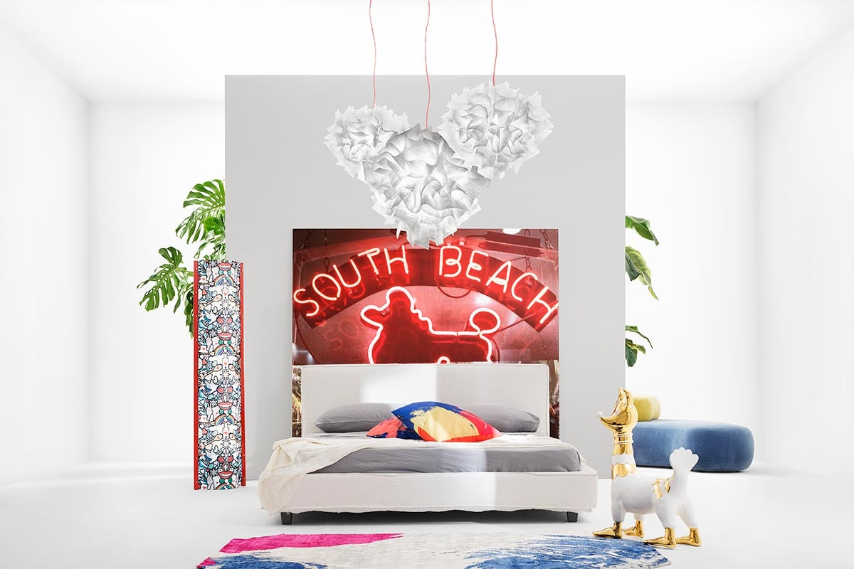 Slamp - Veli Couture Suspension Lamp - Large - Red Wire