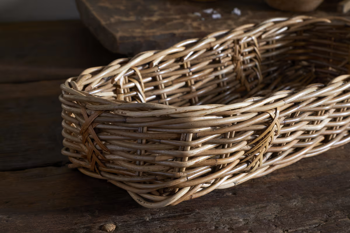 Nkuku - Bersama Rattan Bread Basket - Natural