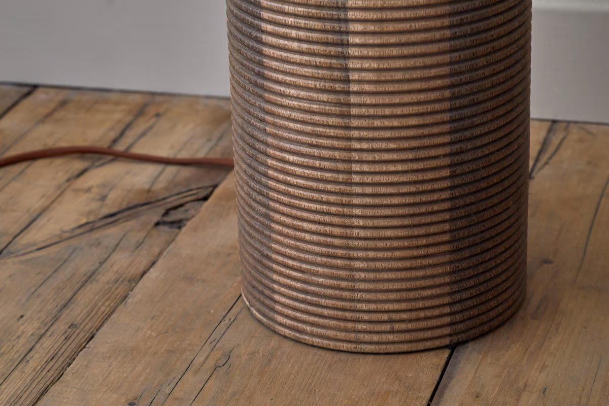 Nkuku - Agua Grooved Floor Lamp - Natural