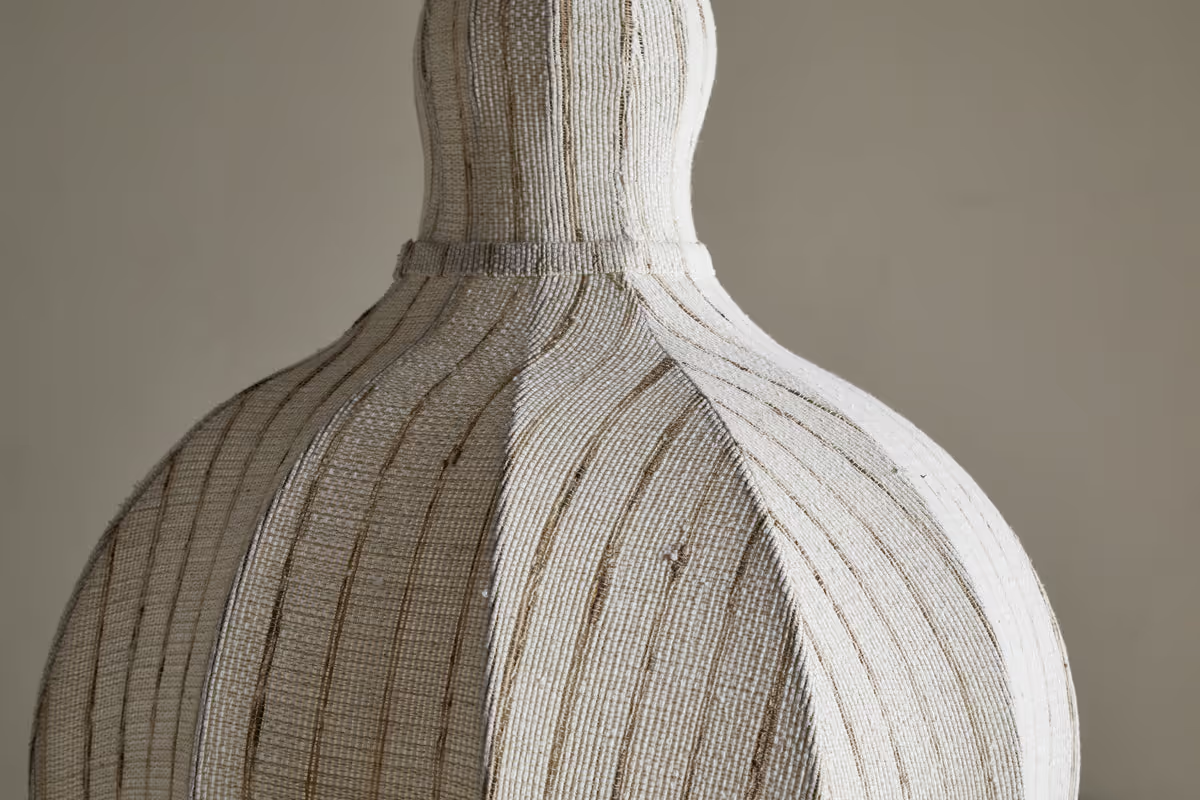 Nkuku - Kela Fabric Pendant - Off White