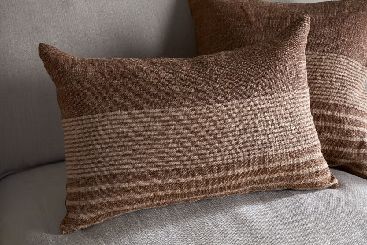 Nkuku - Eesha Jute Cushion Cover - Rust - 60 x 40cm