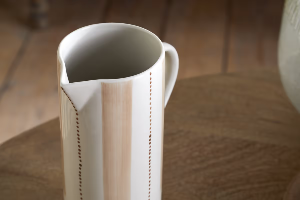 Nkuku - Patthar Jug - Cream & Clay - Large