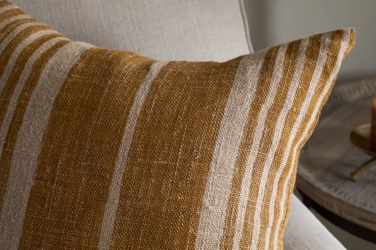 Nkuku - Eesha Jute Cushion Cover - Ochre - 60 x 40cm