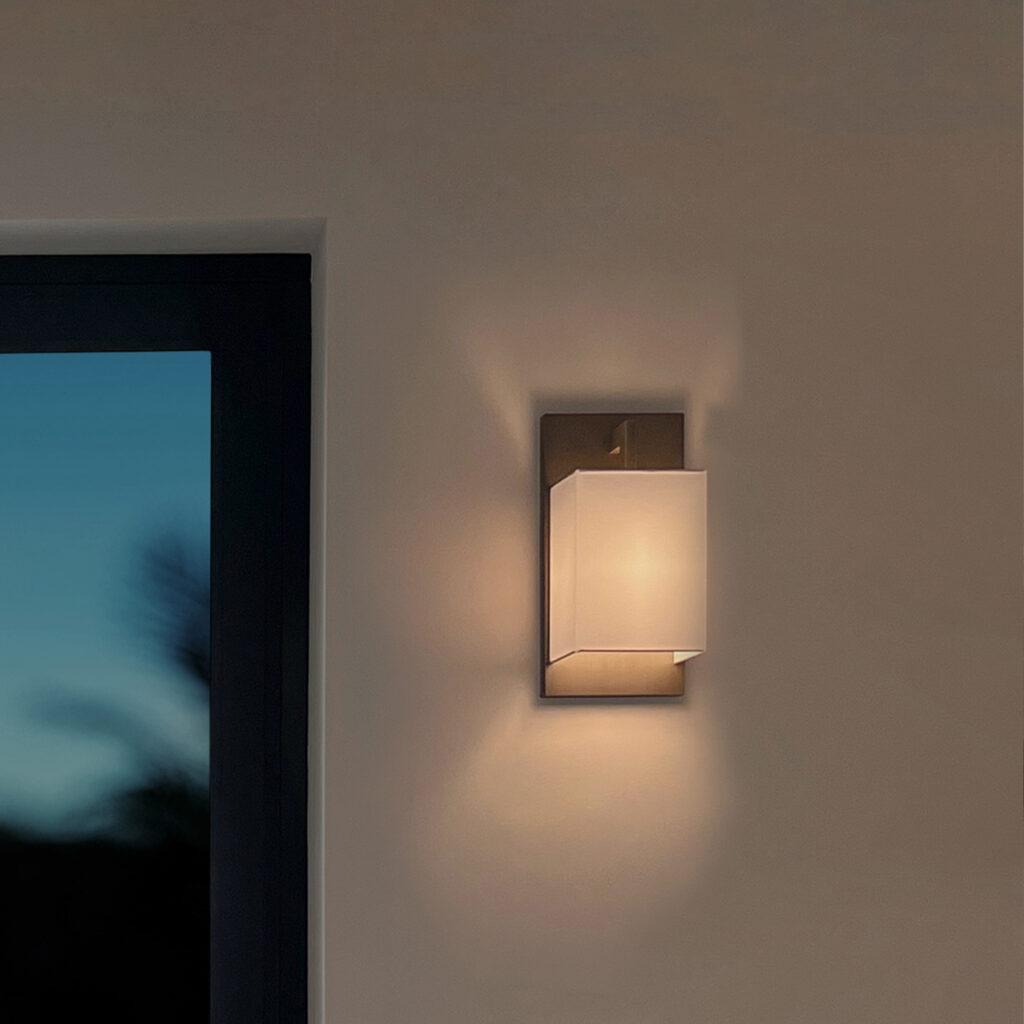 Contardi Heritage Wall Coconette Lamp - White Linen Shade - Brushed Bronze Frame