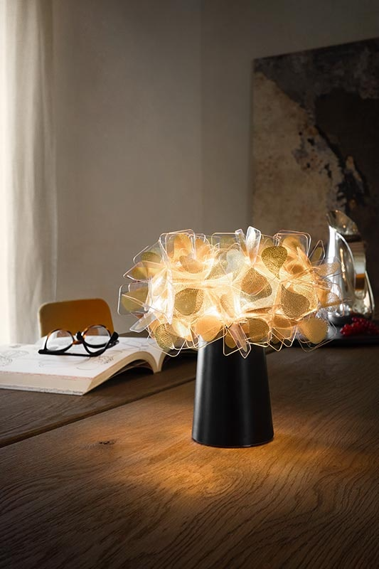 Slamp - Clizia Mama Non Mama Battery Table Lamp - Gold/Black