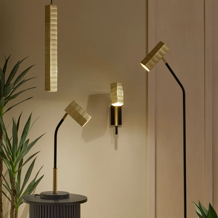 Northern Light - Cairo Table Lamp - Brushed Brass Matt Black Finish