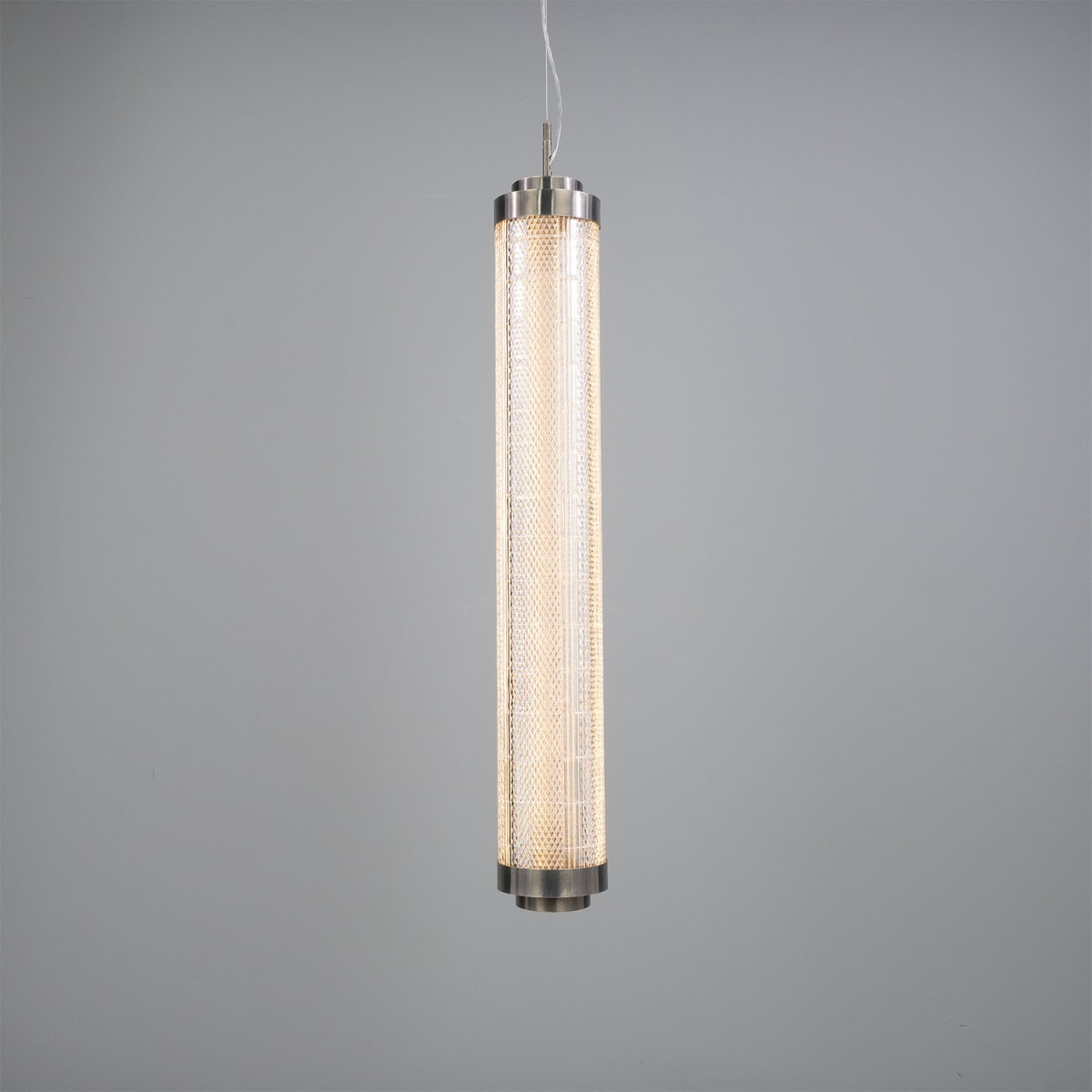 Mullan Ashford Neo-Victorian Vertical Linear Pendant Light 102cm IP20 - Antique Silver Finish