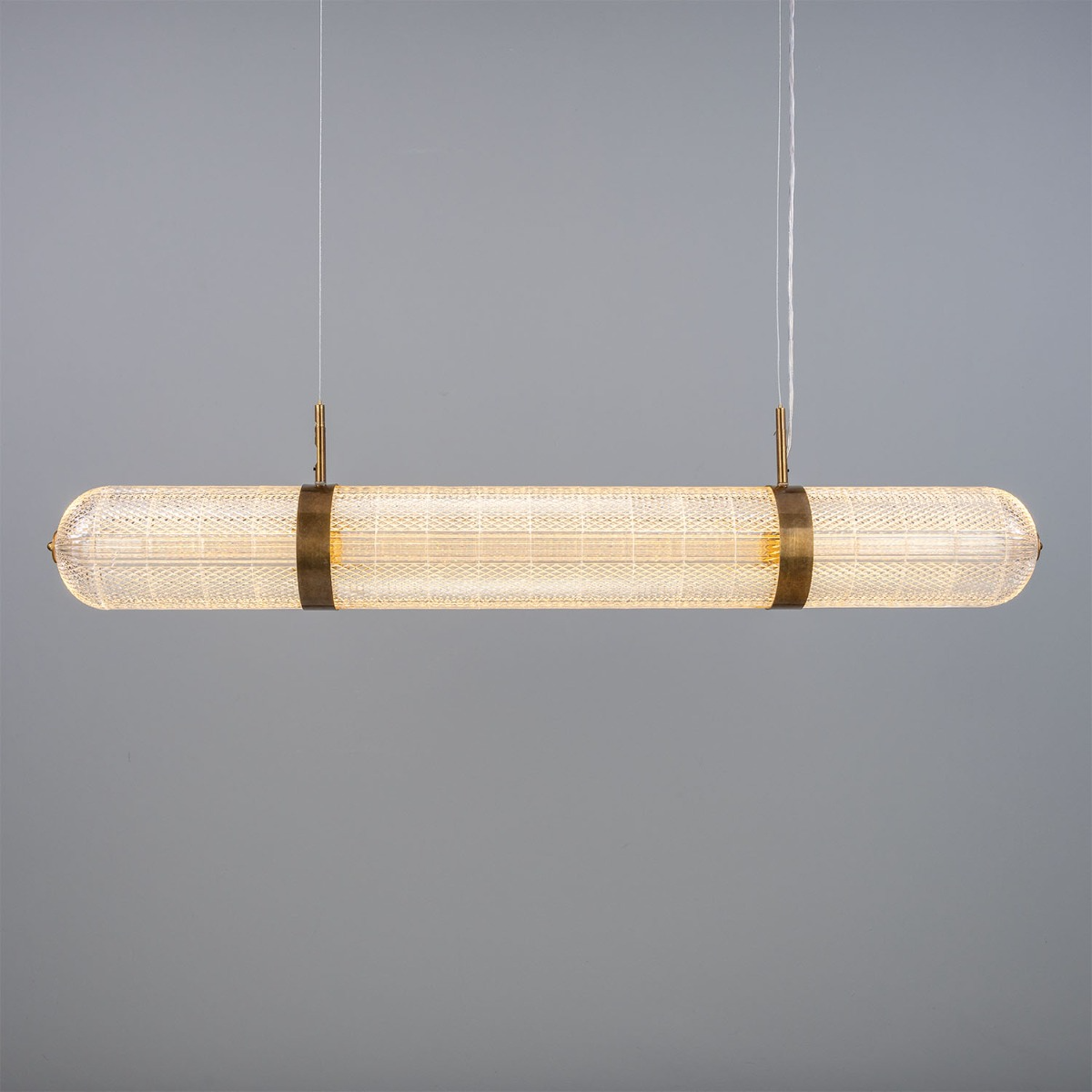 Mullan Ashford Neo-Victorian Linear Pendant Light 138cm IP20 - Antique Brass Finish