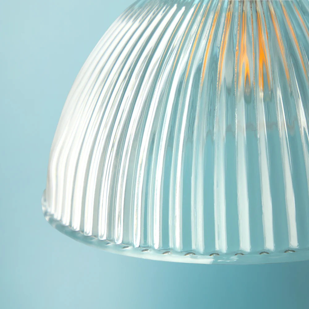 Pooky - Cupola Pendant Light Shade - Smaller - Clear Prismatic Glass