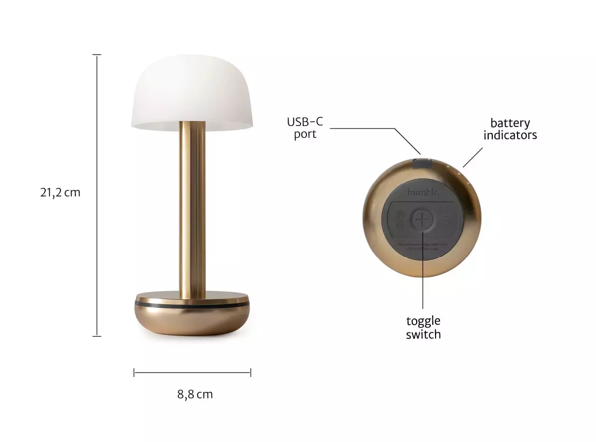 Humble Lights - Two Table Light Black