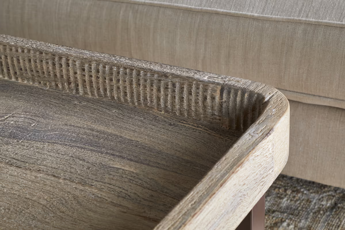 Nkuku - Nisha Reclaimed Wood & Iron Coffee Table - Natural