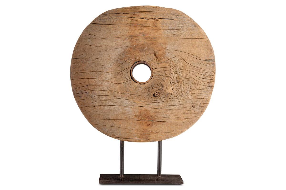 Nkuku - Cala Reclaimed Wood Objet on Stand - Natural