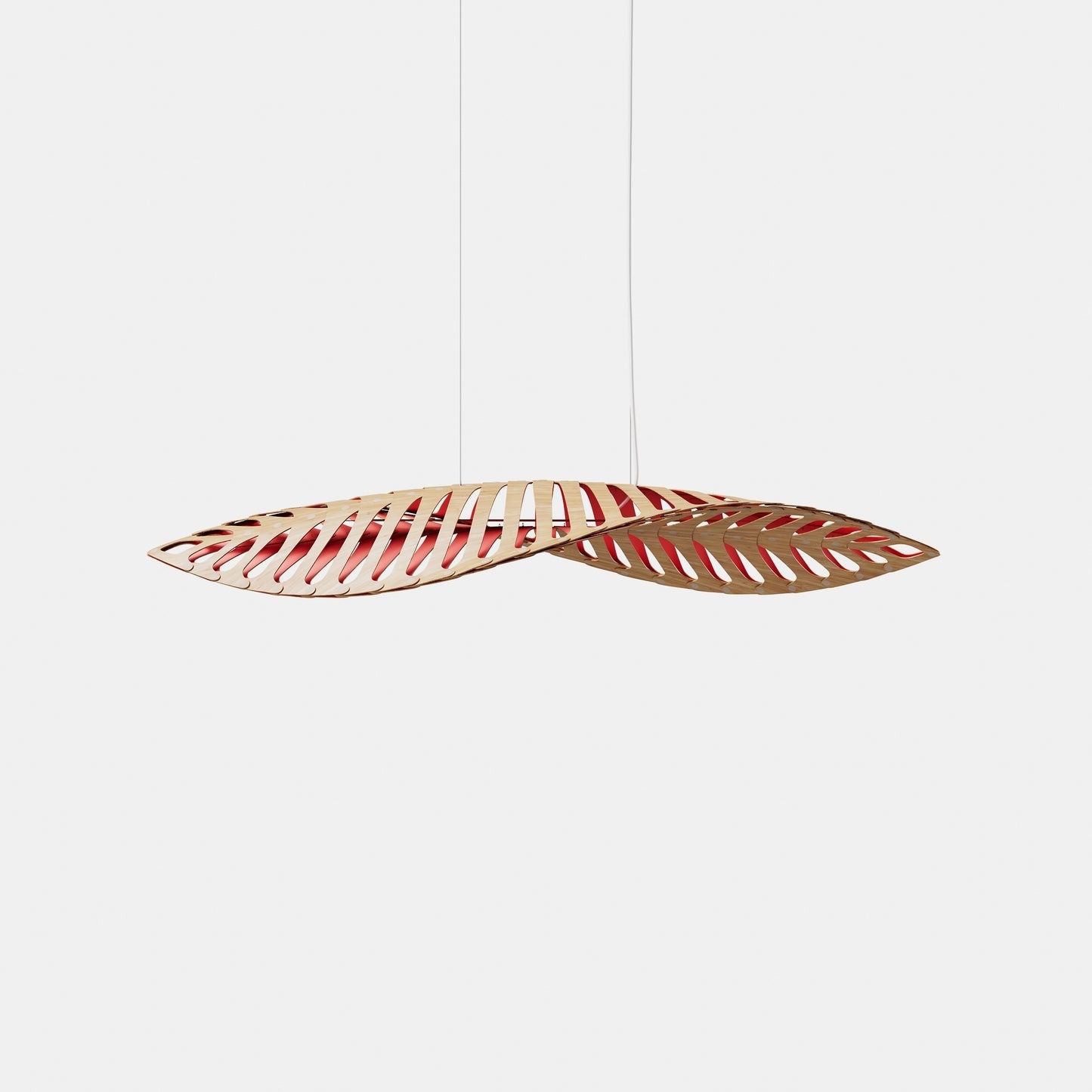 David Trubridge Navicula Pendant Light - Large - Orange (Inside)