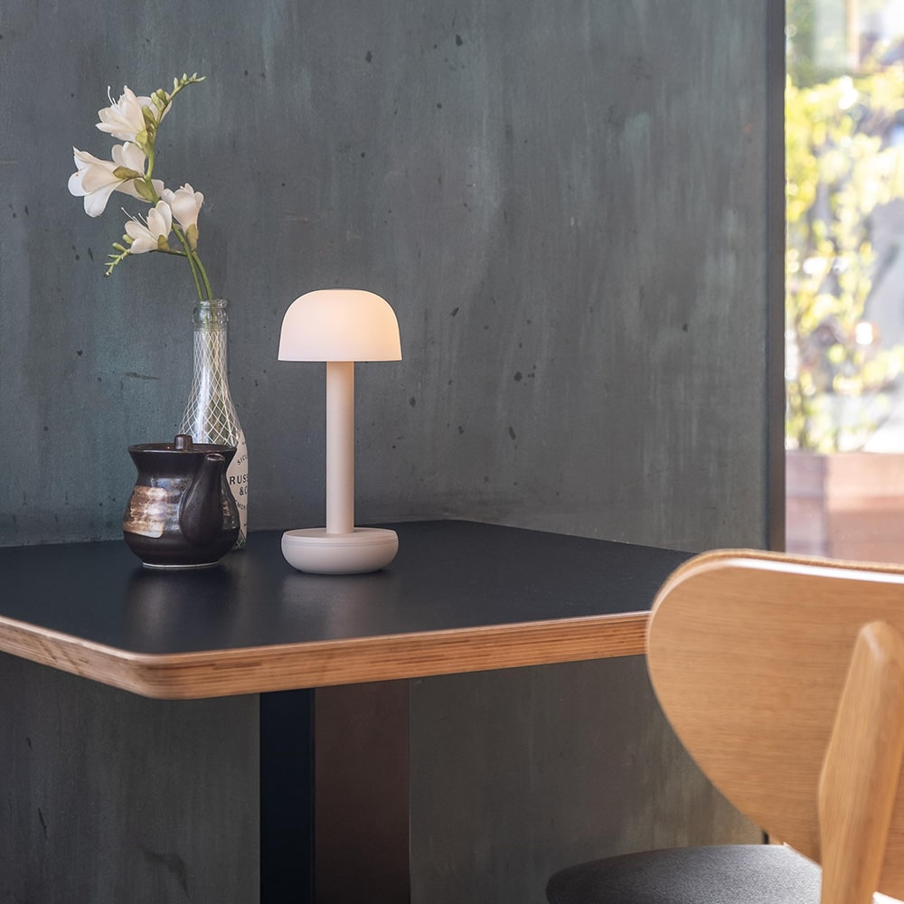 Humble Lights - Two Table Light Beige PC Frosted